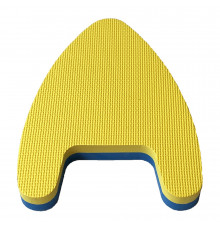 Доска для плавания 2-х цветная с ручками 28х38х4,5 см E39335 (желто/синяя)