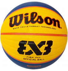 E43137 Мяч баскетбольный "Wilson-Fiba 3х3" ПУ, №7 (сине/желтый)