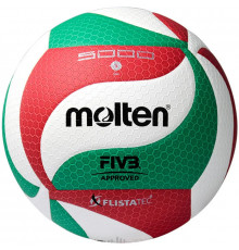 E43275 Мяч волейбольный "Molten Flista Tec-5000 replica" (бело/красно/зеленый)
