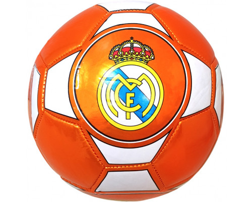 E43178-3 Мяч футбольный "Real Madrid", клубный, 3-слоя  PVC 2.3, 340 гр, машинная сшивка (оранжевый)